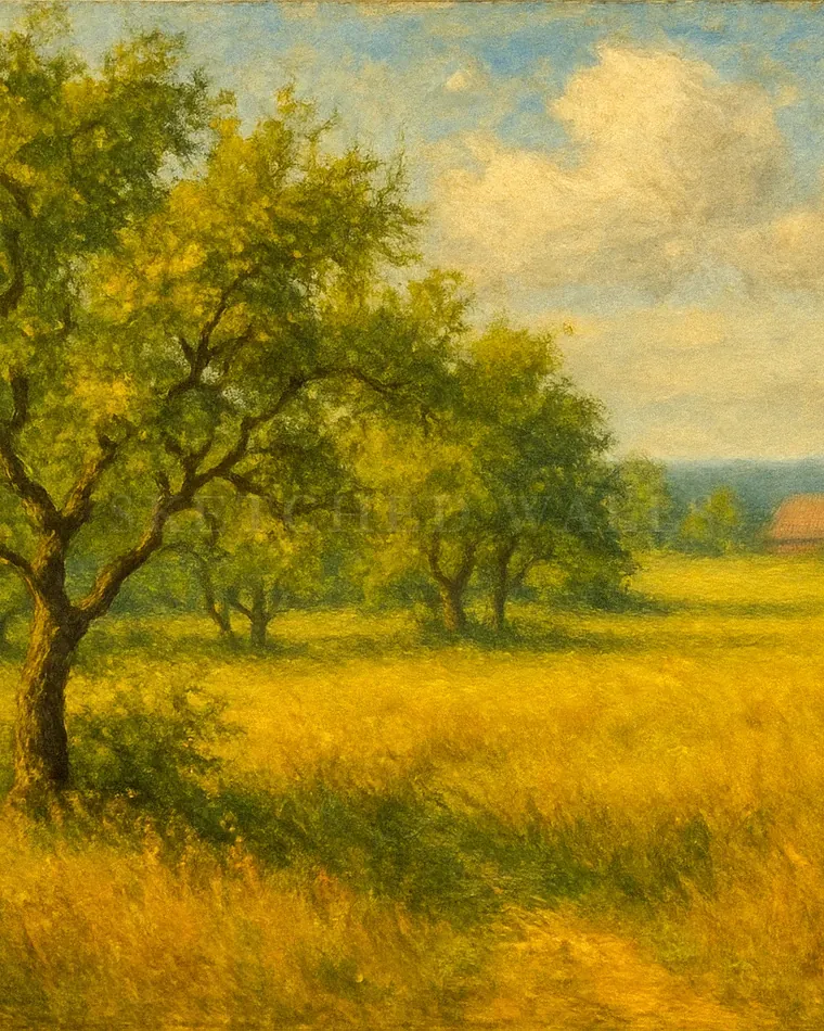 Golden hour landscape print